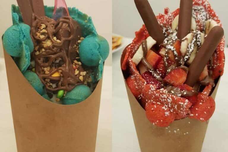 waffles sfiziosi frutta o cioccolato